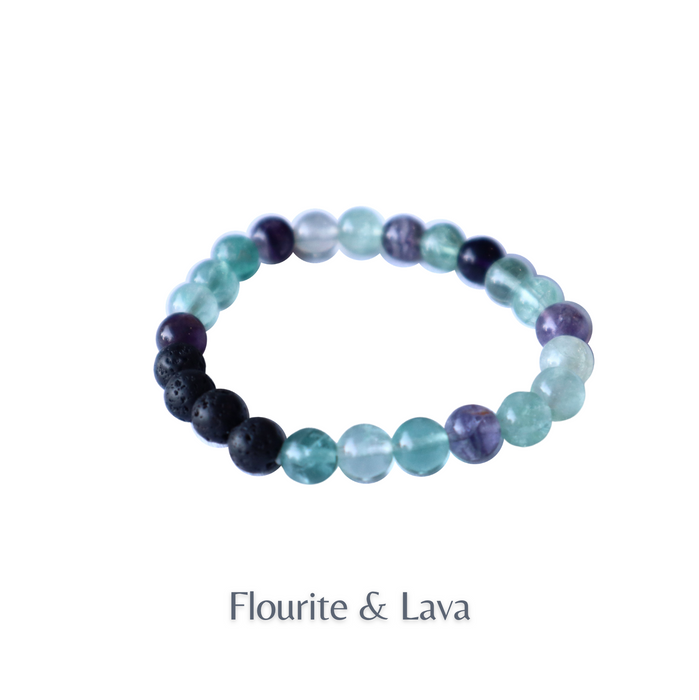 Lava & Gemstone: Essential Oil Diffuser Bracelets