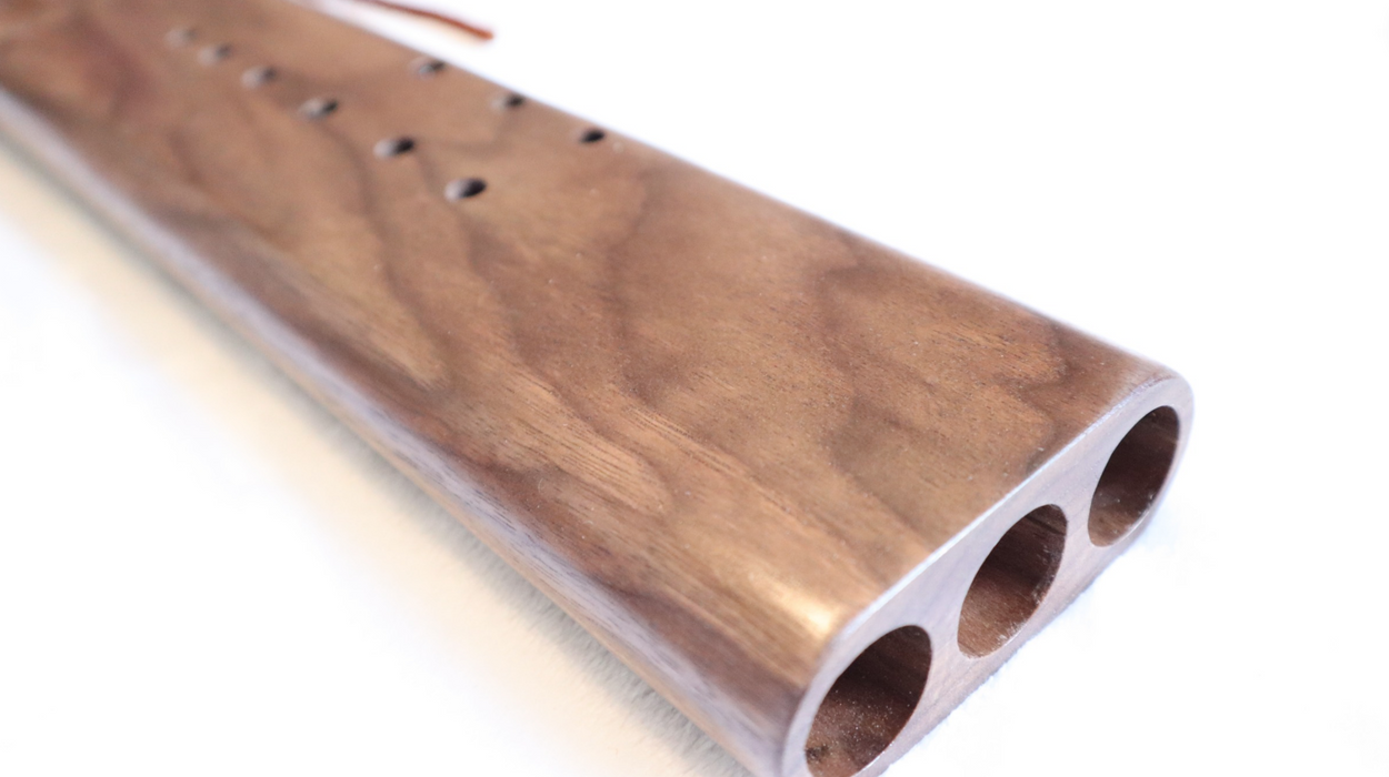 Elemental Flutes - Walnut Triple [G4] Native American-Style Flute