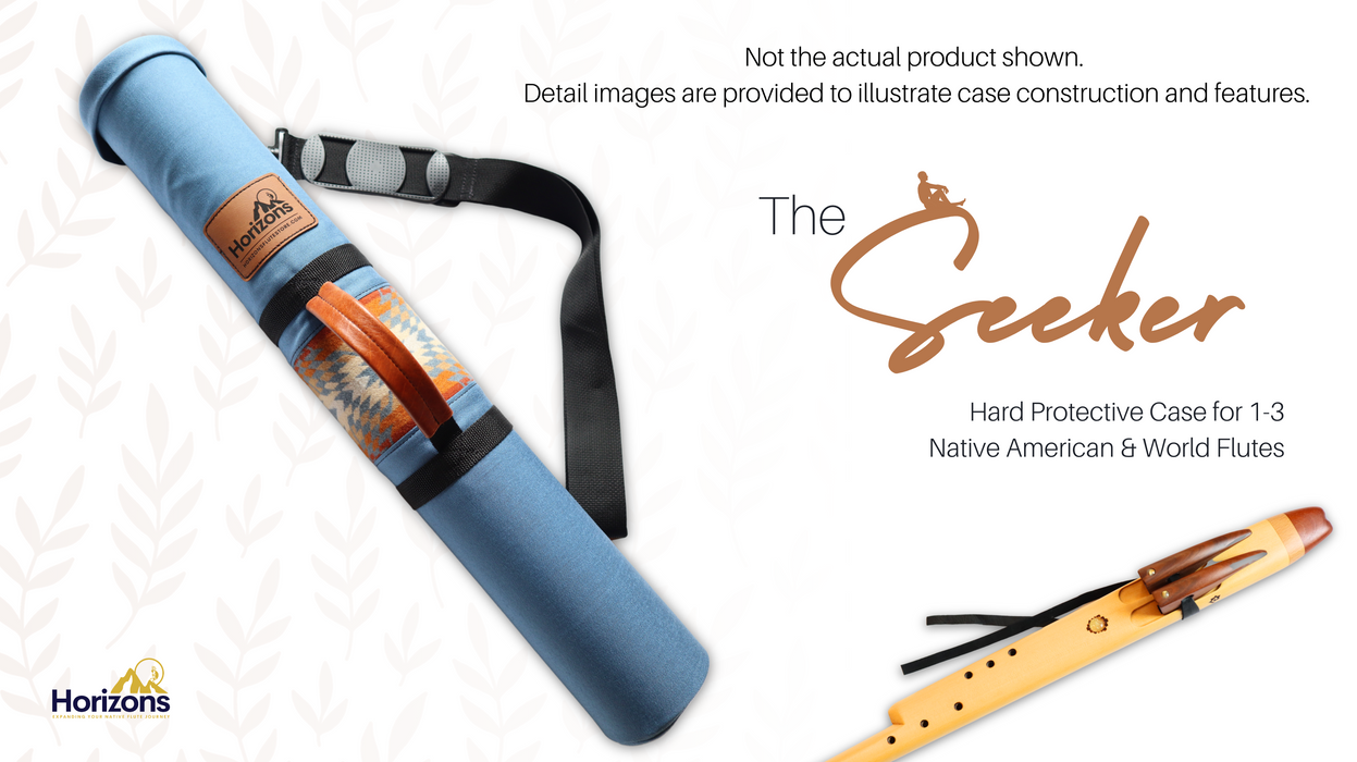 Seeker (Dark Blue) Native Flute Case #ISSE7 | In-Stock Case [Holds 1-3 flutes]