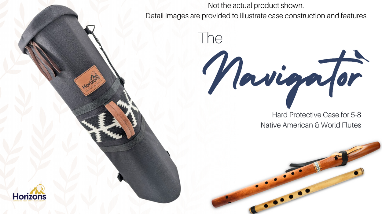 Navigator (Black) Native Flute Case #ISNA1 | In-Stock Case [Holds 5-8 flutes]