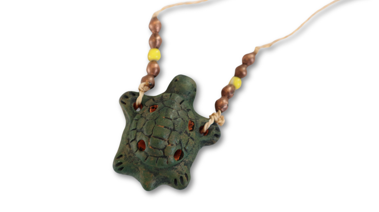 Turtle Ocarina Necklace by Nash Tavewa