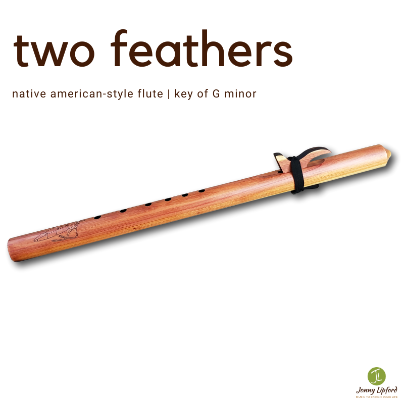 Butch Hall Flutes - Starter Series [G4] Native American-Style Flute - Two Feathers