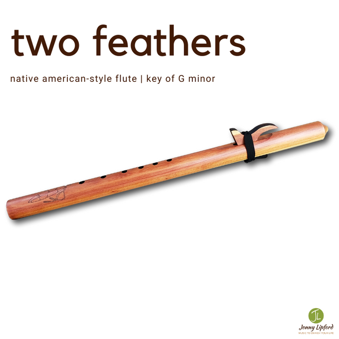 Butch Hall Flutes - Starter Series [G4] Native American-Style Flute - Two Feathers