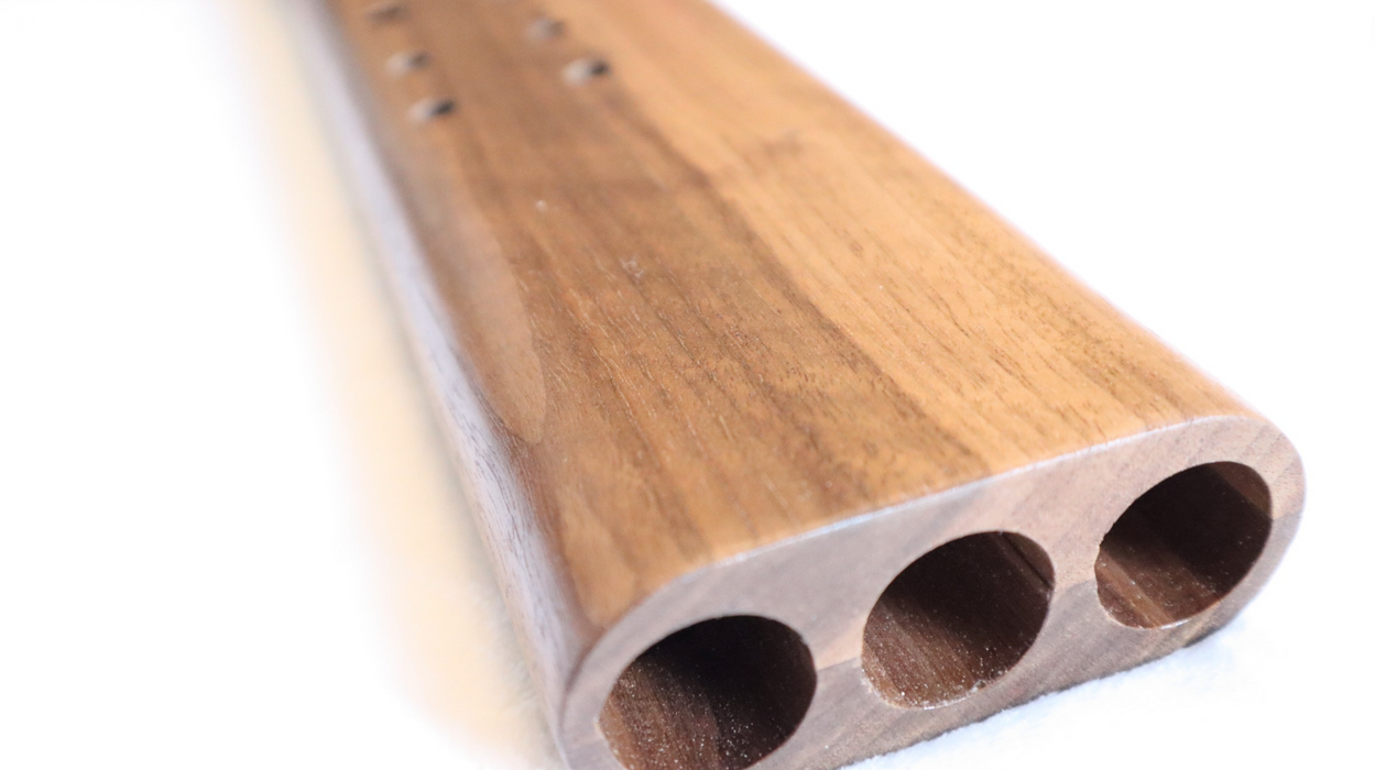 Elemental Flutes - Walnut Triple [G4] Native American-Style Flute