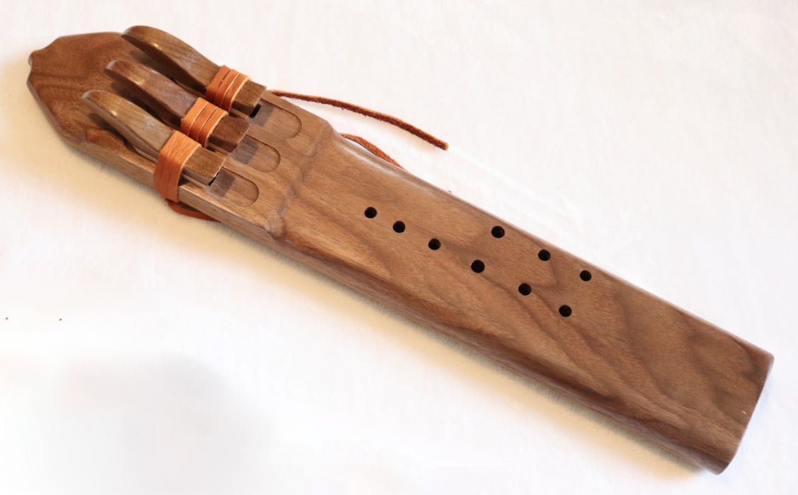 Elemental Flutes - Walnut Triple [G4] Native American-Style Flute