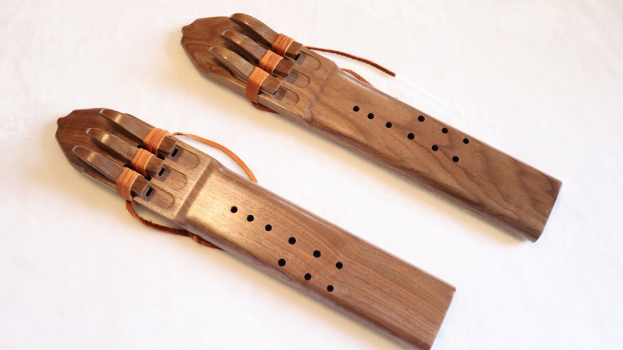 Elemental Flutes - Walnut Triple [F#4] Native American-Style Flute