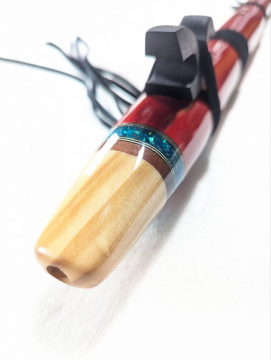 Bamboo Handcrafts - Red 7-Hole [D4] Native American-Style Flute