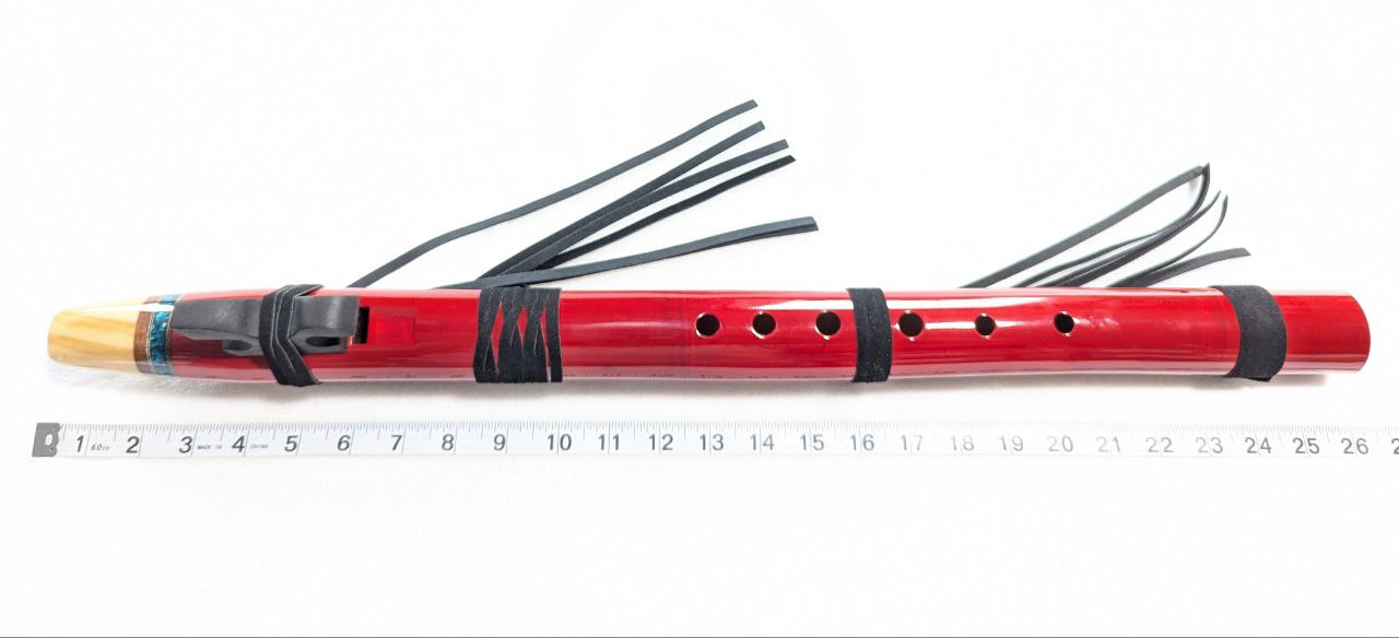 Bamboo Handcrafts - Red 7-Hole [D4] Native American-Style Flute