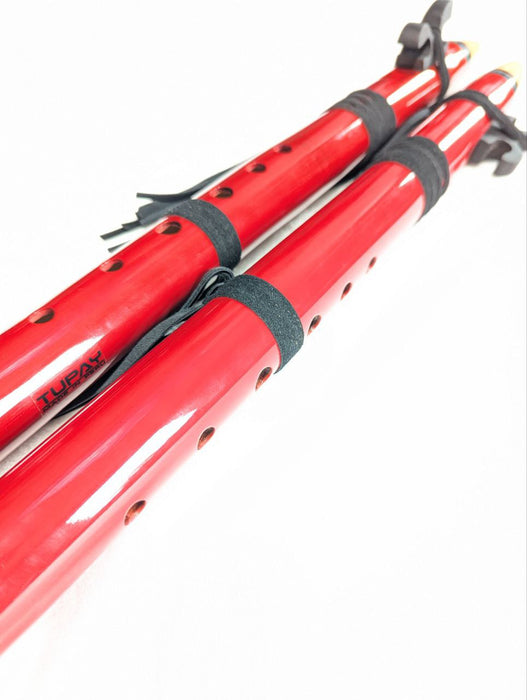 Bamboo Handcrafts - Red 7-Hole [D4] Native American-Style Flute