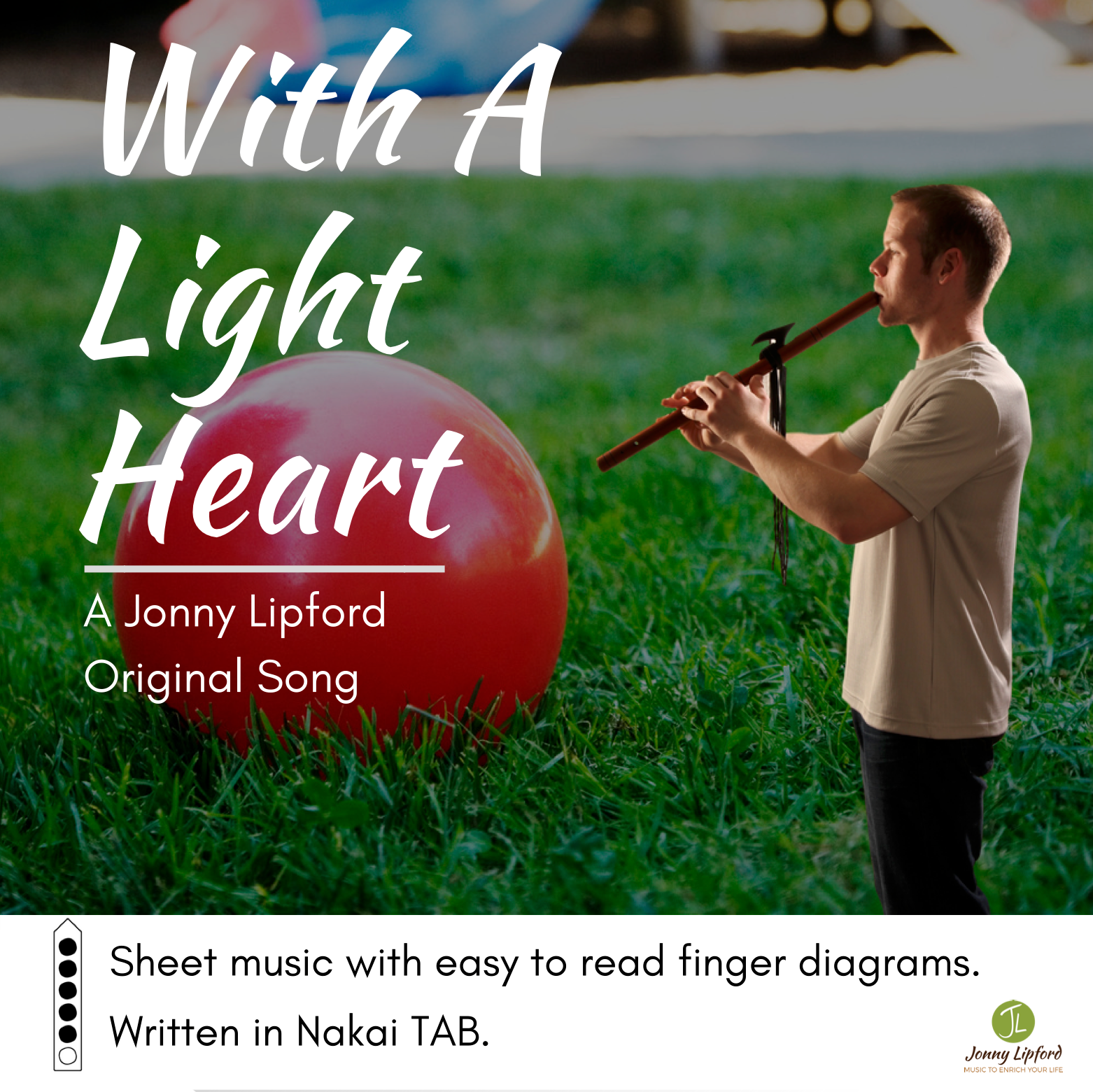 With A Light Heart Sheet Music for Native American Flute PDF
