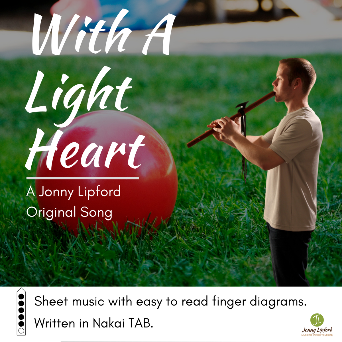 With A Light Heart Sheet Music for Native American Flute PDF