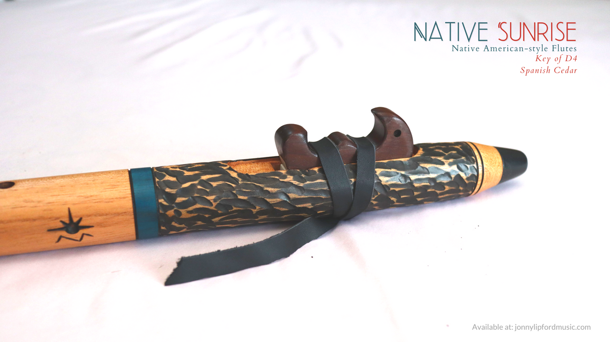Mid D native american flute made from spanish cedar