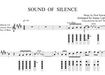 Nakai tablature sheet music for Sound of Silence for Native American flute. Showing flute diagrams.