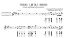 An example from the Native American Flute Sheet music of Three Little Birds in Nakai Tab for Native American Flutes