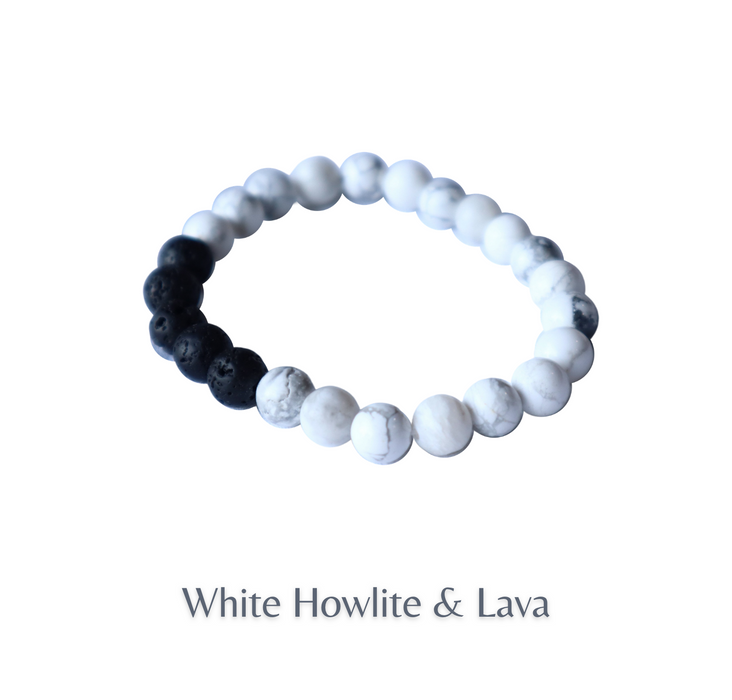 Lava & Gemstone: Essential Oil Diffuser Bracelets
